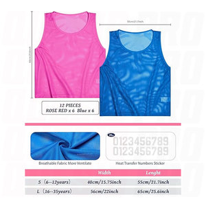 Maillots d'entraînement respirants en nylon maillé pour jeunes et adultes, idéaux pour le basketball, le football et le soccer - Product Image 2