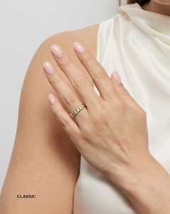 Anillos Apilables de Eternidad con Diamantes Cultivados en Laboratorio con Corte Esmeralda, Engaste de Bisel, Oro Sólido de 14K y 18K Personalizado, Anillos de Boda, Precio de Fábrica al por Mayor - Product Image 2