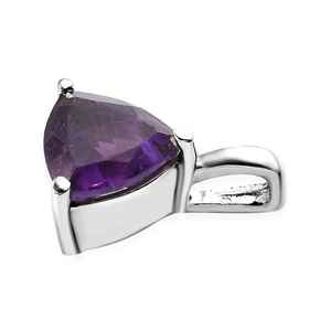 Natural Amethyst Pendant Necklace 925 Sterling Silver Vintage Engagement Wedding Party Birthstone Jewelry Gift for Her - Product Image 4