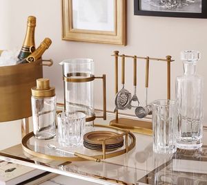 Outils de cocktail haut de gamme, décoration de table sophistiquée, accessoires de cuisine de luxe, style de comptoir de bar, accents métalliques pour la maison, fête - Product Image 5
