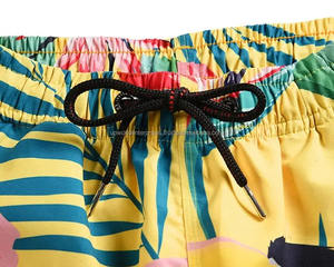 Summer High-Waist Fitness Beach Run Shorts Heavyweight Quick Dry Earth-Color Washed Decoration Cotton Printed High Street Style - Product Image 5