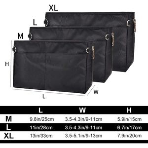 Borsa Organizer Espandibile XL Grande in Nylon Nero con Inserto Modellante per Borsa e Accessori Charm - Product Image 3