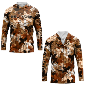 Sweat à capuche camouflage personnalisé pour homme UPF 50, séchage rapide, vêtement de pêche, chemise de performance pour adulte, chemise à capuche de performance - Product Image 1