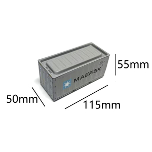 Custom Mini Shipping Container Tin Box 115x50x55mm Rectangular <b>Metal</b> Container Model Tin Can with Lid for Corporate Gift - Product Image 2