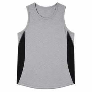 Débardeur sans manches gris pour homme HMA Sports Apparels, col rond, coupe sportive, tricoté en polyester respirant, couleur unie, vêtements de sport - Product Image 2