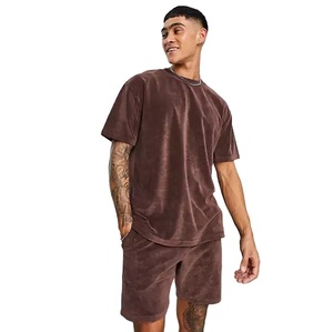 Nouvelle Collection – Ensemble Homme d'Été Respirant en Velours 100% Laine de Haute Qualité, Col Montant, Manches Courtes, Col Rond, Personnalisable - Product Image 3