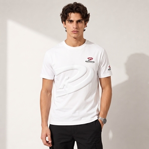 T-shirt imprimé pour homme, coupe classique, confortable, style streetwear décontracté, matière douce, design texturé en relief, col rond, manches courtes - Product Image 1