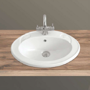 Lavabo Ovalado para Encimera, Versátil para Baño, Lavadero, Hotel, Escuela, Fácil de Limpiar, Elegante para Apartamento - Product Image 1