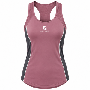 Wholesale Women's Breathable Racerback Yoga Tank <b>Top</b> Quick Dry Sports Vest Mesh Activewear for Gym Running Fitness Training <b>Top</b> - Product Image 2