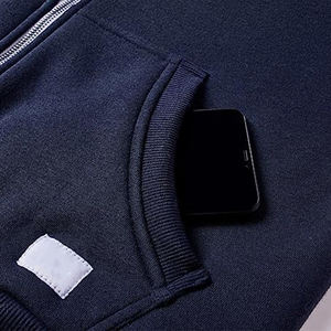 Sweat-shirt à capuche zippé en polaire pour homme, vêtement décontracté pour l'hiver - Product Image 4