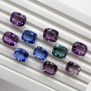 Natural Multi Color Fluorite <b>Cushion</b> Cut Faceted Loose Gemstone 7*9-10*12 MM Stone for Jewelry Manufacturers, Wholesale Gemstone - Product Image 2