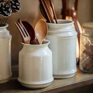 Ceramic Salt Container With Wooden Lid And Spoon Minimalist <b>Kitchen</b> <b>Storage</b> Airtight Design Handcrafted - Product Image 4