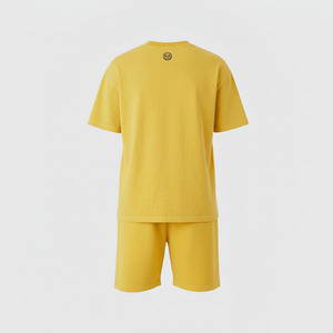 Conjunto Deportivo Personalizado para Hombre, 100% Algodón, Secado Rápido, 220g, Dos Piezas, Sudadera con Cuello Redondo y Pantalones Cortos Deportivos con Logotipo Frontal, Estilo Urbano para Otoño - Product Image 3