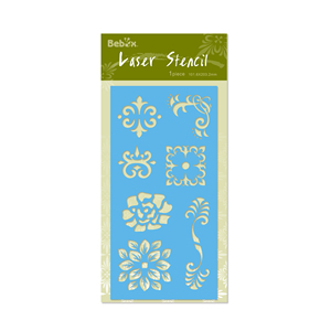 Pochoir en plastique PET durable, motif floral décoratif, pochoir pour peinture artistique DIY, modèle de pochoir 4x8 pouces - Product Image 4