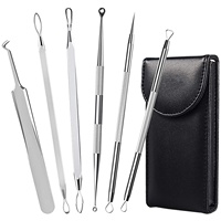 Kit de suppression des points noirs naturel et durable, équipement de beauté pour le visage, emballage personnalisé, poignée confortable, extracteur de boutons, OEM