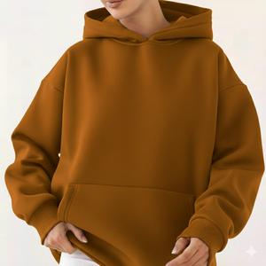2026 Women's Winter Oversized Hoodie High Quality Heavyweight Casual Cotton Fleece Customized Front Logo Breathable Quick Dry - Product Image 6