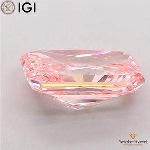 Diamante Cultivado en Laboratorio CVD, Color Rosa Intenso, Claridad VS2, Corte Radiante, con Certificado IGI, 5.01 Quilates, para Joyería Personalizada - Product Image 4