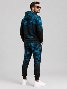 Oferta Caliente al por Mayor: Chándal de Hombre con Capucha, Estampado Personalizado, 100% Algodón, Bicolor, Cómodo, Estilo Urbano, Alta Calidad, 2 Piezas - Product Image 4