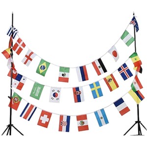Drapeaux triangulaires imprimés numériquement écologiques Swim Academy ATF01, mât en aluminium, bannières sportives en polyester durable, bleu - Product Image 3
