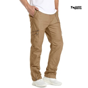 2026 Men's Spandex/Cotton Cargo Pants New Arrival Wholesale Customizable Logo Straight Pattern Multi-Pockets - Product Image 3