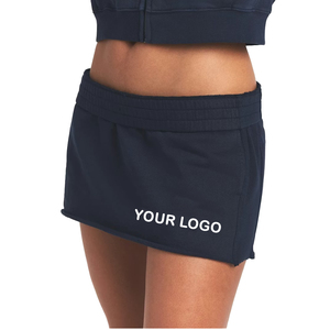 Conjunto de 2 piezas para mujer, sudadera con capucha de algodón y forro polar, minifalda, conjunto oversize, ropa de descanso, ropa urbana gruesa, personalizado OEM, marca privada - Product Image 4