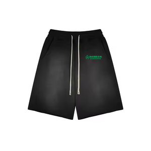 Shorts de bain décontractés en maille unie pour homme, séchage rapide, respirants, écologiques, délavés à l'acide, vente en gros - Product Image 2