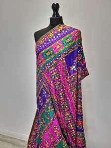 Traditional Mirror Embroidery Shawls Fashion <b>Scarves</b> Hijab Set Festive Party Wear Handmade Women Clothing Wholesale Accessories - Product Image 3