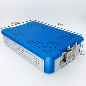 Caja de esterilización y desinfección manual de aluminio plateado de calidad alemana, contenedor esterilizado Pentax, aprobado por CE ISO - Product Image 6