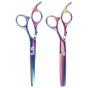 Private Label Professional <b>Left</b>-<b>Handed</b> Barber Haircutting Thinning <b>Scissors</b> 420 & 440 Stainless Steel Beauty <b>Scissors</b> - Product Image 2