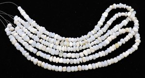 AAA Natural White <b>Opal</b> Raw Nugget Shape Beads 6-7 MM White <b>Opal</b> Tumble Nugget Beads 16 Inch Strand Natural White <b>Opal</b> Smooth - Product Image 2