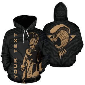 Sudadera con Capucha Unisex Personalizada, Diseño Sublimado en Negro y Dorado, Ropa Casual de Invierno, Poliéster/Algodón, Servicio OEM, Transpirable y Ecológica - Product Image 1