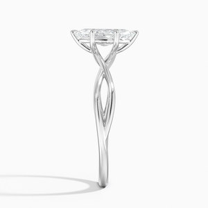BOJ <b>Ring</b> 014 Marquise Cut 925 <b>Silver</b> Ayla Twist <b>Solitaire</b> <b>Ring</b> Engagement <b>Ring</b> GRA Certified 2ct D Color VVS1 Moissanite <b>Ring</b> - Product Image 3
