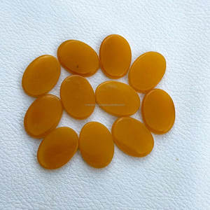 10mm 12mm AAA Natural amarillo jaspe Flatback Oval moneda forma calibrada piedra preciosa suelta para joyería lista para comprar - Product Image 5