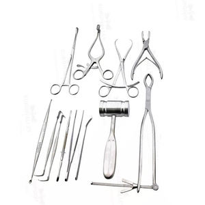 Ensemble d'instruments chirurgicaux orthopédiques de base en acier inoxydable, manuels, de haute qualité, certifiés CE, pour usage hospitalier - Product Image 1