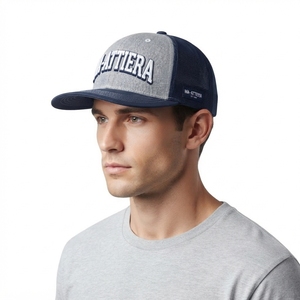 Gorra Trucker Gris para Hombre, con Letras Bordadas Personalizadas, Malla Trasera, Ajustable, Estilo Urbano - Product Image 2