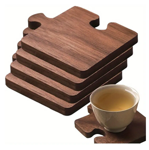 Sous-verres en bois créatifs faits à la main pour jeux de table et décoration intérieure, supports et tapis en noyer noir pour verres à bas prix - Product Image 3