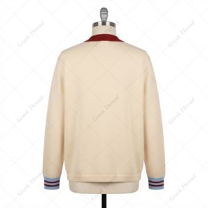 customized ASTRO COLLEGE <b>CARDIGAN</b> Low-cut v-neck Inseam pockets Embroidery chenille Logos Acrylic Wool Knitted Sweater <b>Cardigan</b> - Product Image 2