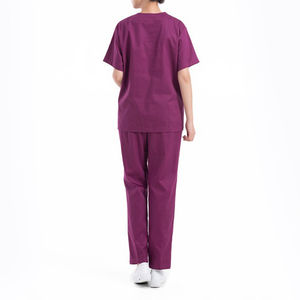 Uniforme Sanitario con Cuello Mao y Cremallera para Médico/a y Enfermero/a, Bata Quirúrgica de Color Liso, Conjunto de Blusa y Pantalón Sanitario para Mujer y Hombre - Product Image 6