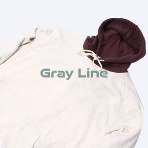 Sudadera con Capucha para Hombre, 100% Algodón, Diseño Vintage con Efecto Desgastado, Estampado a Cuadros, Lavado Ácido, Manga Larga, Talla Grande, con Pedrería - Product Image 2