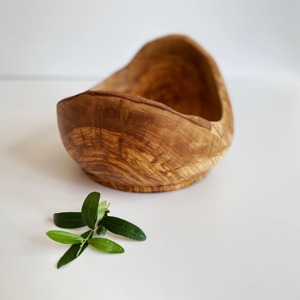 Tazón de madera natural hecho a mano para ensalada, pasta, frutas, accesorios ecológicos para la cocina y el comedor - Product Image 5