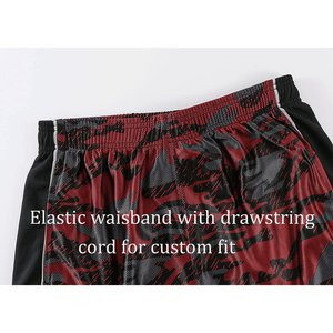 Shorts de basket-ball camouflage pour homme, taille élastique, séchage rapide, style Bermuda, imprimé par sublimation, en polyester - Product Image 4