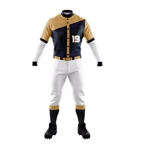 Digital Printed Baseball Uniform Set 100% Polyester Breathable Anti-UV Quick Dry Moisture Wicking Solid Team Name Training Wear - Product Image 1
