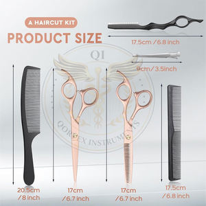 Juego Profesional de 10 Tijeras para Cortar el Cabello - Tijeras de Entresacar y Texturizar de 6.7 Pulgadas, Tijeras Rectas para Hombres, Mujeres y Uso en Salón de Belleza - Product Image 2