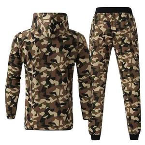 Vêtements de sport en coton 100% pour hommes, taille plus, ensembles de jogging, sweats à capuche zippés, pantalons de jogging, ensembles 2 pièces, hiver - Product Image 1