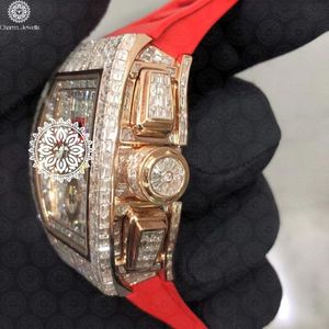 Montre mécanique analogique de luxe pour homme Charm Jewells, en acier inoxydable, verre cristal, cadran carré de 40 mm, étanche 10 bars - Product Image 2