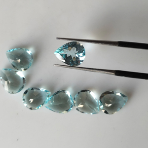 Aigue-marine naturelle Bareil 10x8MM, taille poire, meilleure qualité, pierre précieuse en vrac pour la fabrication de bijoux - Product Image 1