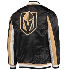 Vestes Letterman Varsity en satin pour hommes avec col montant style chenille de basket-ball pour l'hiver-disponibles pour la vente en gros - Product Image 3