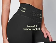 HAWK SPORTS INDUSTRIES Leggings de yoga taille haute sans couture pour femme, longueur intégrale, respirants, extensibles, 220g, sportifs, couleur unie noir - Product Image 3