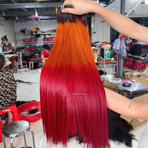 Lujo doble dibujado doble trama vietnamita pelucas de cabello natural hueso recto extensiones de cabello virgen cabello humano crudo - Product Image 3