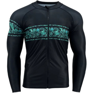 Compre Camiseta de Compresión Personalizada con Cierre Completo para MMA, Manga Larga, para BJJ, Grappling, Entrenamiento, Ropa Deportiva - Product Image 2